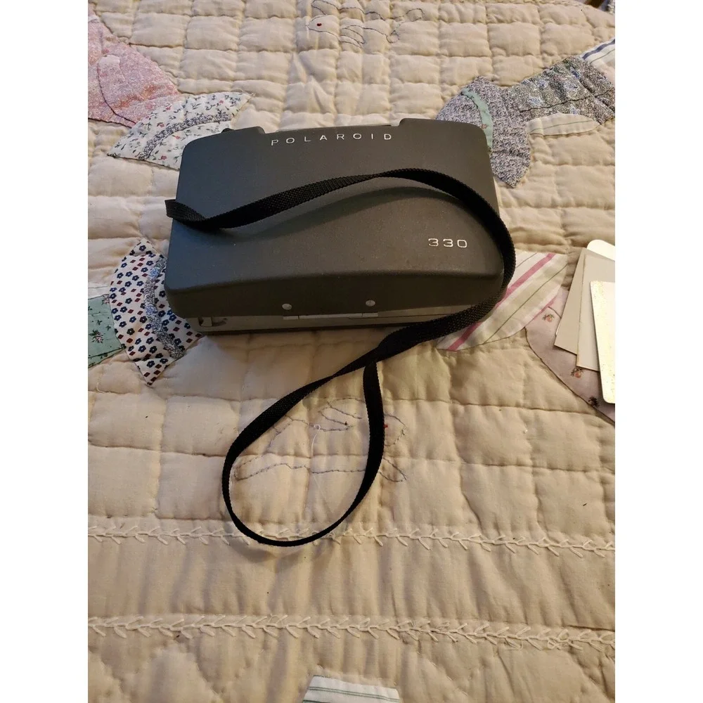 Polaroid Automatic 330 Land Camera With Cold Clip Plate and strap Vintage